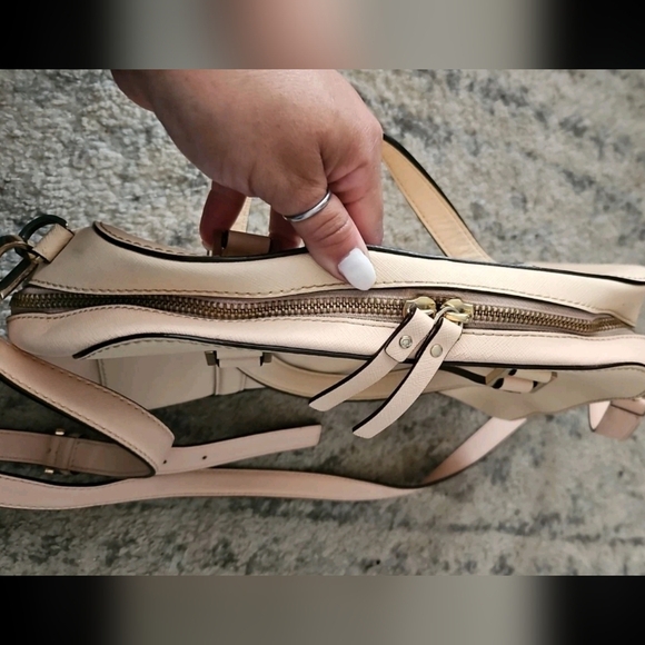 Kate Spade Felix Blush Light Pink Crossgrain Leather Zipper Closure Satchel Bag - Picture 7 of 15